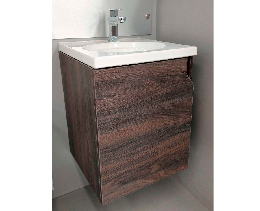 Domodomo - Mueble de baño con Lavabo Bianco de 85 x 50 x 25,5 cm, Armario
